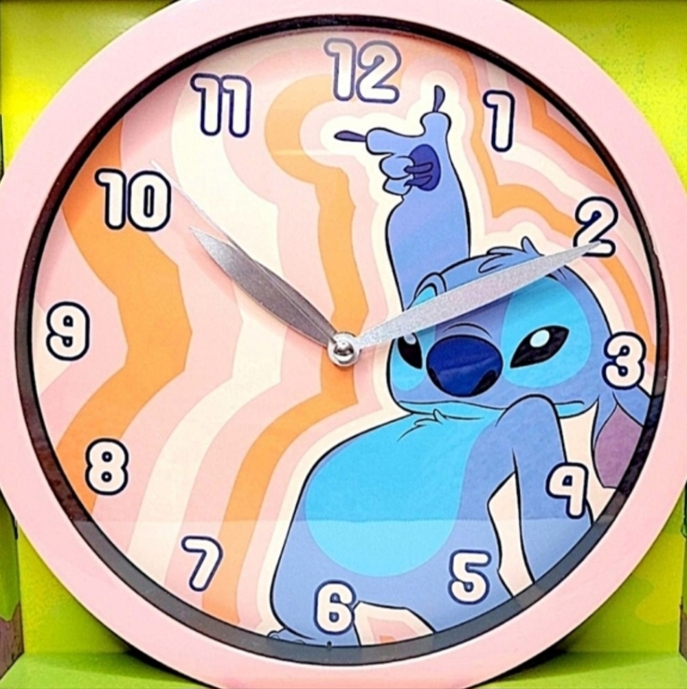 Disney Stitch Pink and Blue Wall Clock - Picture 4 of 7